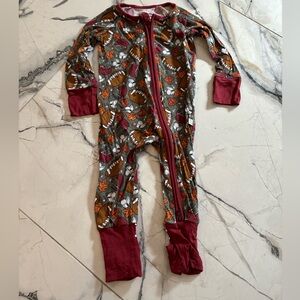 Monkeeroos Football Print Kids One Piece Pajama